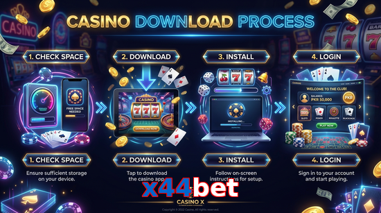 Game list for X44bet download section